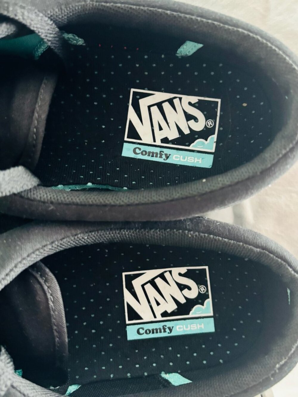 Vans Authentic ComfyCush Black Canvas Sneakers Men's Size 12 Skate Casual Shoes - Picture 7 of 16